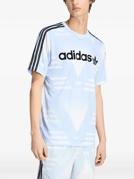 Tricou Adidas alergare cu șireturi din dantelă negru