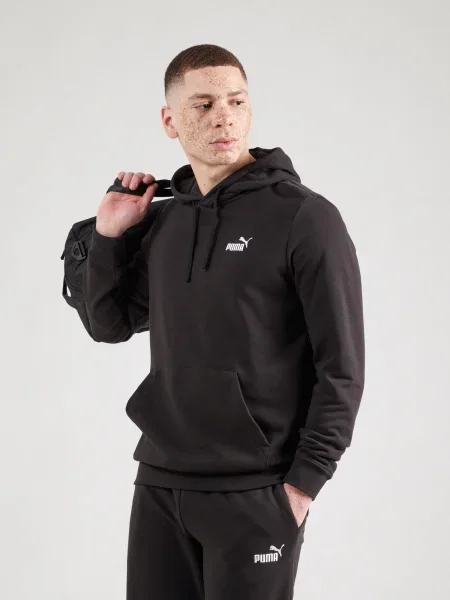 PUMA Hanorac sport Essentials No. 1 negru alb