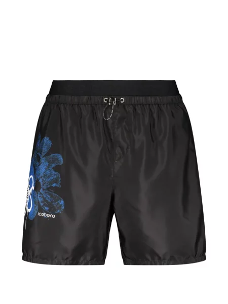Slip de baie Iceberg cu imagine cu cordon negru