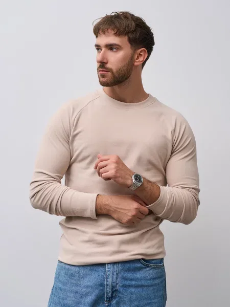 Лонгслів ISSA Plus комбінований верх бежевий