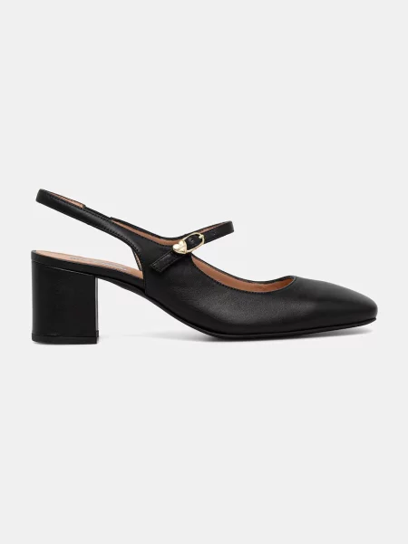 Pantofi cu toc Love Moschino din piele negru