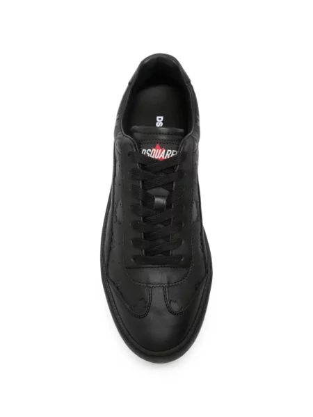 Sneakerși Dsquared2 din piele cu autograf negru