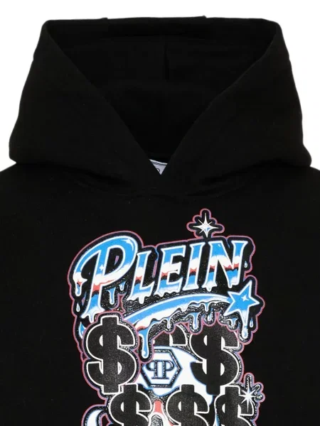 Bluza z kapturem dziecięca Philipp Plein czarna