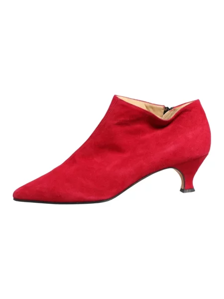 Botki Dolce And Gabbana skórzane czerwone
