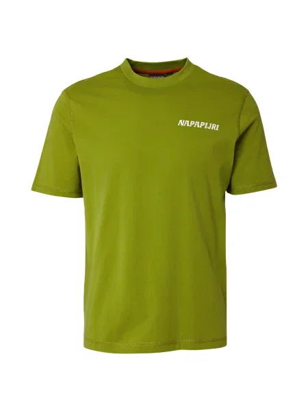 NAPAPIJRI Tricou S-SOL verde limetă alb