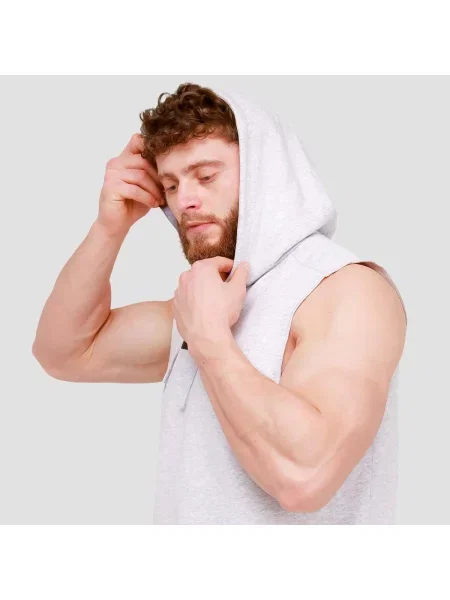 Kamizelka fitness z kapturem Unity szara