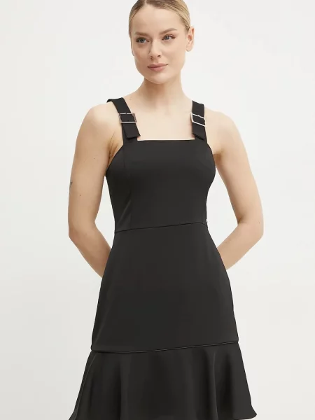 Armani Exchange rochie mini evazati negru