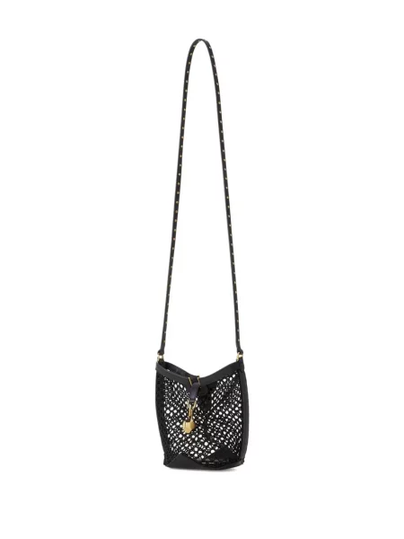 Чанта тип bucket Lanvin с шипове черно
