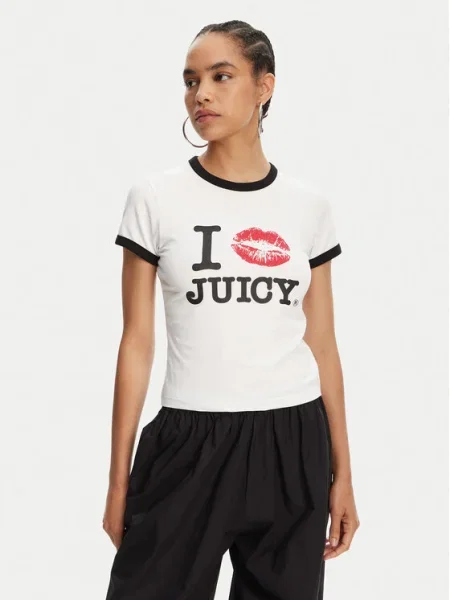 Juicy Couture Tricou I Kiss alb