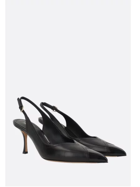 Pantofi cu toc Ferragamo slingback negru
