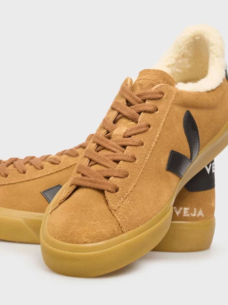 Кожаные кеды Veja оранжевые