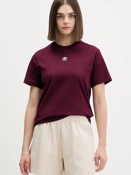 Kratka majica adidas Originals bordo