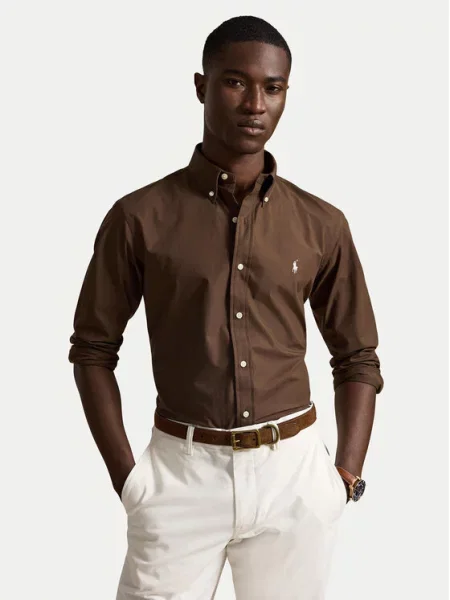 Polo Ralph Lauren Cămașă deschis Custom Fit maro