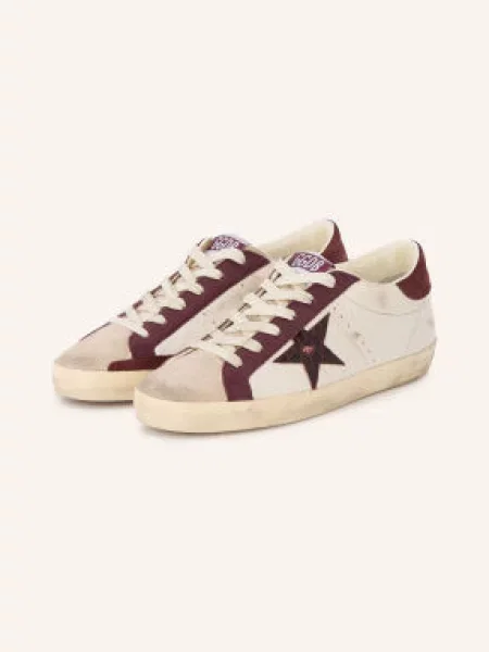 Golden Goose Sneakersy Super-Star režná tmavě červená šedá