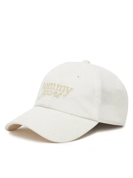 Шапка с козирка Tommy Jeans Script Екрю бежово