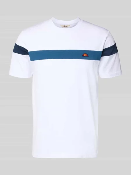 T-shirt o kroju regular fit z detalem z logo model Caserio' Ellesse biała