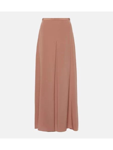 Jedwabna maksi spódnica maxi Fforme różowa