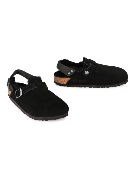 Klapki Birkenstock skórzane czarne