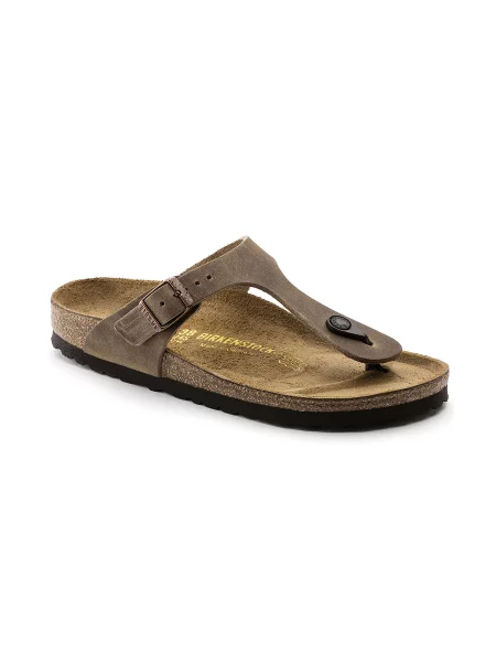 Birkenstock Gizeh NU Oiled Tabacco Brown Regular Fit Kobiety Sandały Birkenstock Size: brązowy