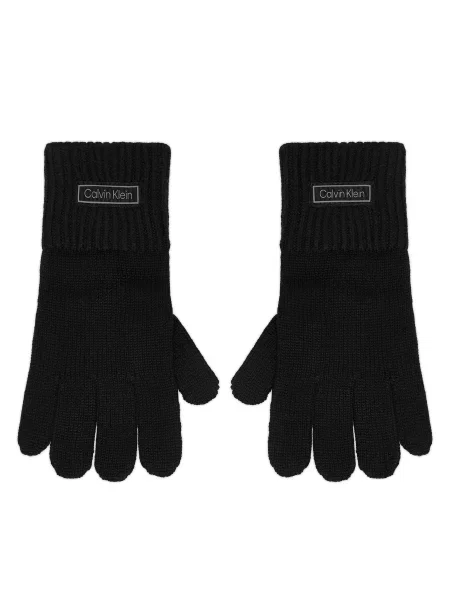 Вовняні рукавички Calvin Klein чорні