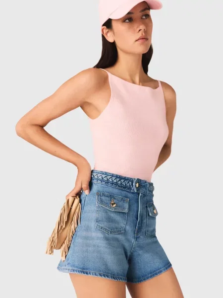 Джинсові шорти Maje блакитні