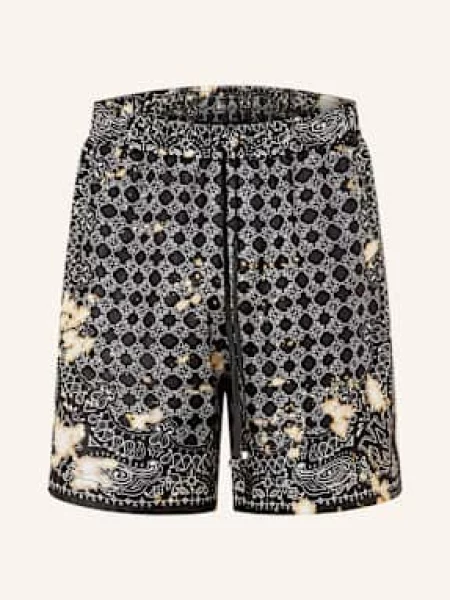 Amiri Hedvábné Šortky černá/ bílá/ béžová bílé