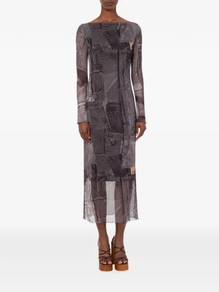 Rochie Love Moschino plasă gri