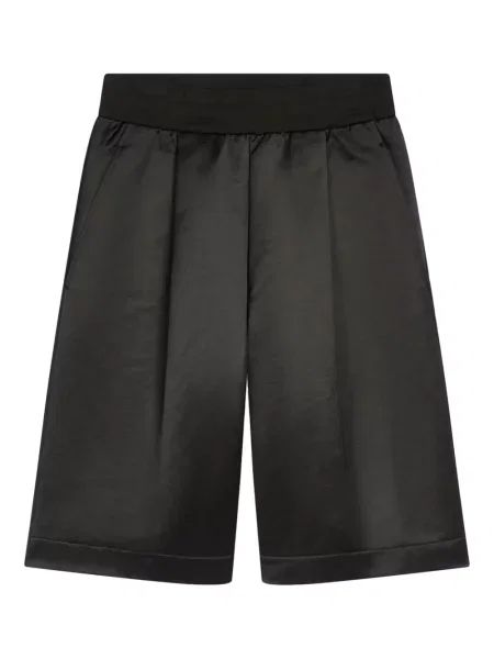 Pantaloni scurți Dries Van Noten plisate negru