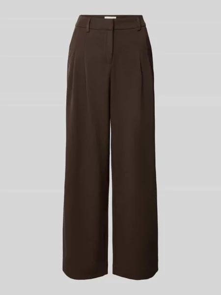 Spodnie materiałowe o kroju baggy fit z plisami model ‘Henrika’ Msch Copenhagen