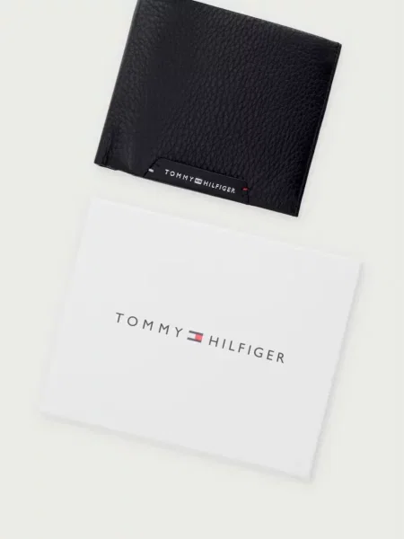 Tommy Hilfiger портфейл мъжки от кожа черно