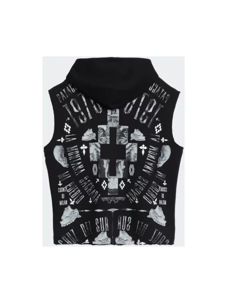 Bluza polarowa Marcelo Burlon bez rękawów polarowa czarna