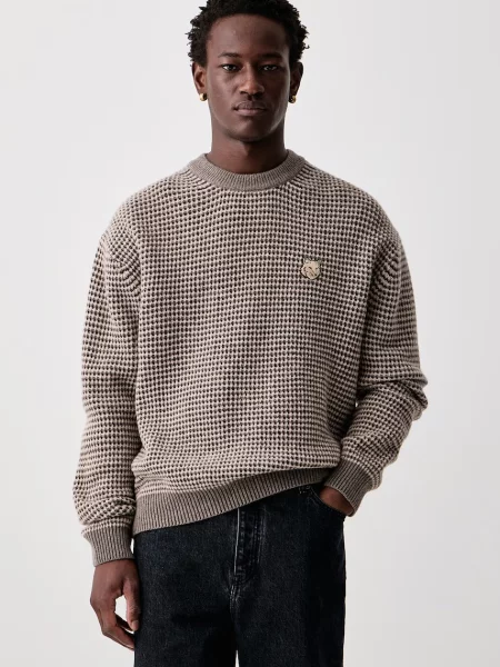 Maison Kitsuné Fox Head sweter wełniany