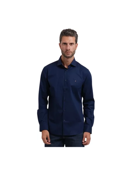 Koszula Tommy Hilfiger z logo niebieska