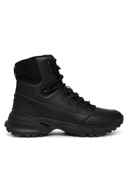 Bakancs Calvin Klein Hike Runner Mid Laceup Lth fekete