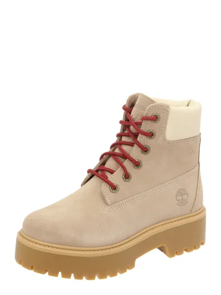 TIMBERLAND Šněrovací kozačky STONE STREET šedobéžová