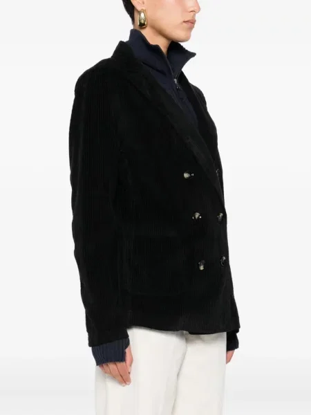 Sacou True Avenue de catifea cord negru
