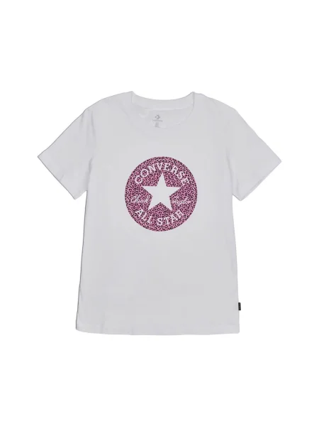 Tricou Converse cu model leopard alb