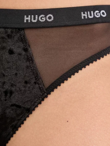 Kalhotky HUGO BRIEF SL DESIGN černé