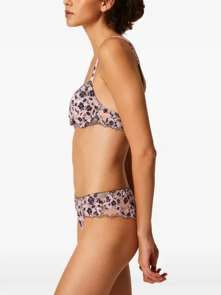 Gėlėtas raštuotas liemenėlė Twinset rožinė