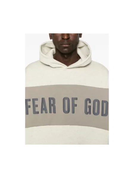 Bluza z kapturem Fear Of God z kapturem klasyczna beżowa