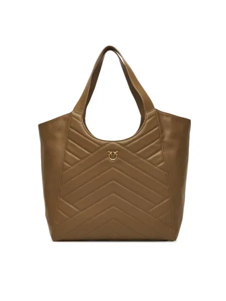 PINKO Kabelka Tote Bag PE 25 PLTT Zelená hnedá