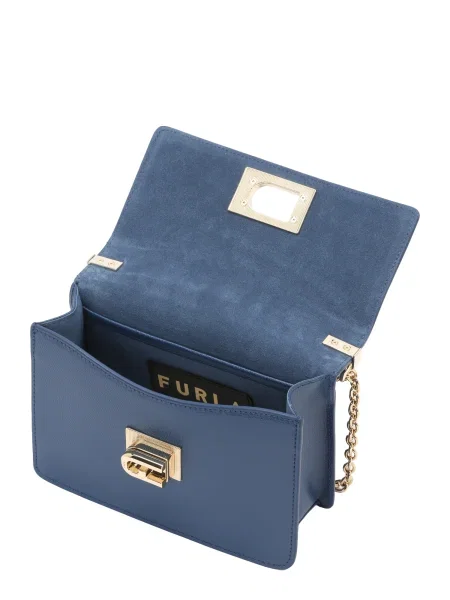 Geanta de piele Furla albastru