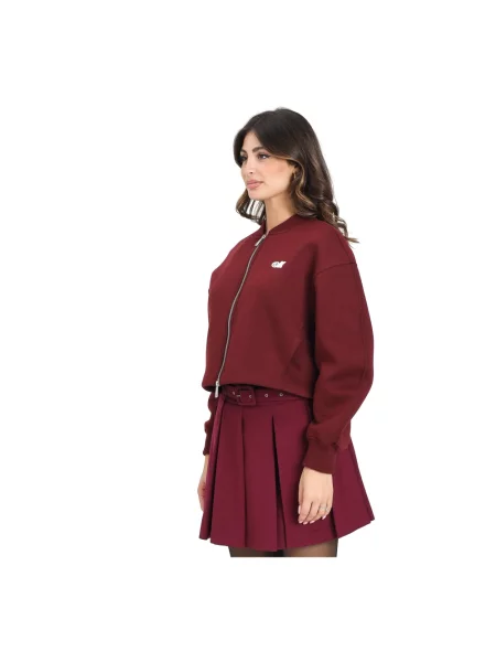 Calvin Klein Jeans Kurtki Kobieta M Bordeaux Bomber Urban Style czerwony