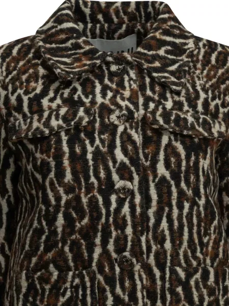 Sacou Ganni cu model leopard maro
