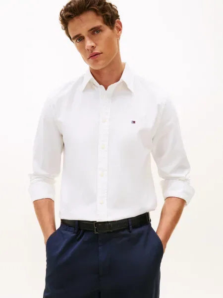 TOMMY HILFIGER Biznis košeľa Flex' biela