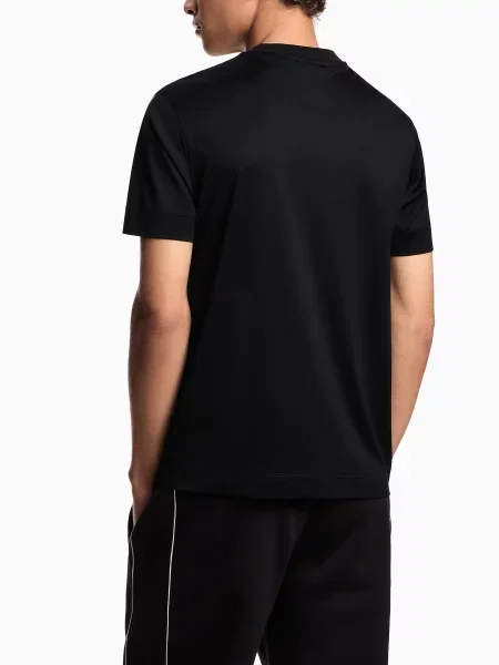 Футболка Emporio Armani из лиоцела черная