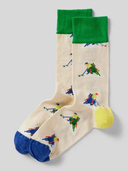 Skarpety z wyhaftowanym motywem model ‘Falling For Fall’ Dillysocks beżowe