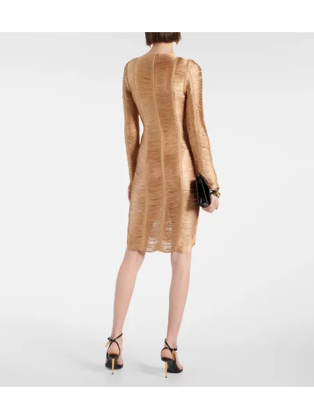 Rochie Tom Ford cu franjuri auriu