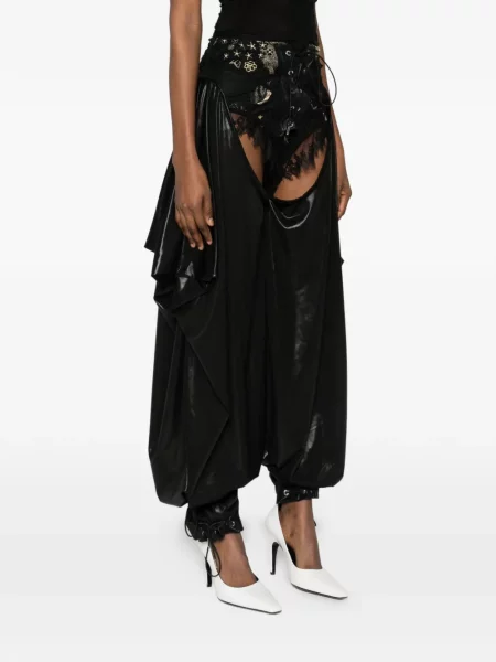Pantaloni Mitiliane Couture din dantelă negru