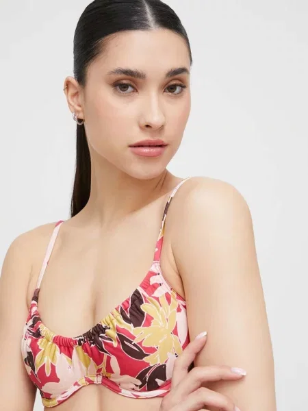 Abercrombie & Fitch biustonosz kąpielowy różowy miękka miseczka